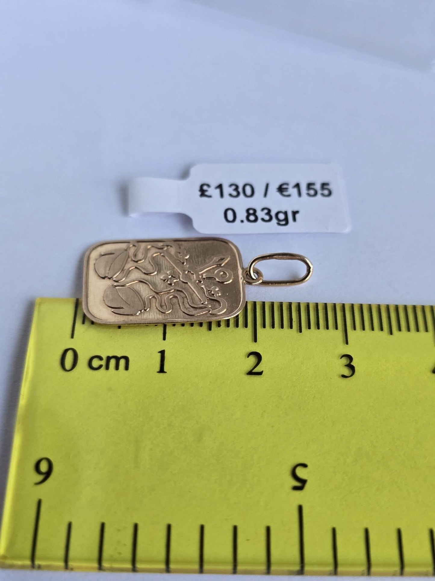Golden zodiac libra. 0.83gr