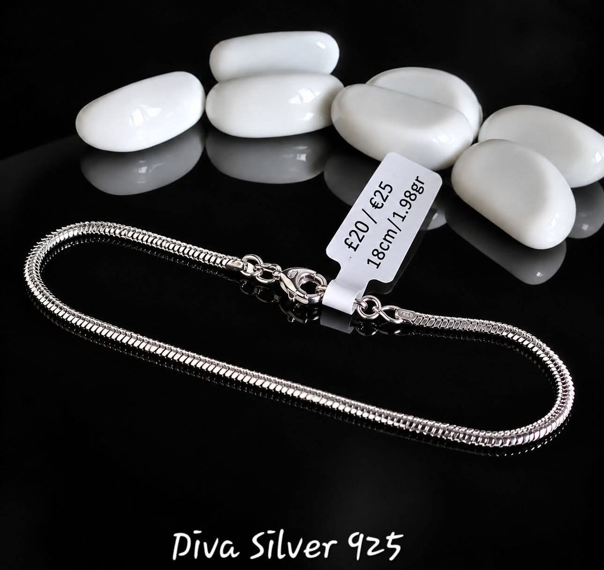 925 Sterling Shinning Simple Bracelet For Women