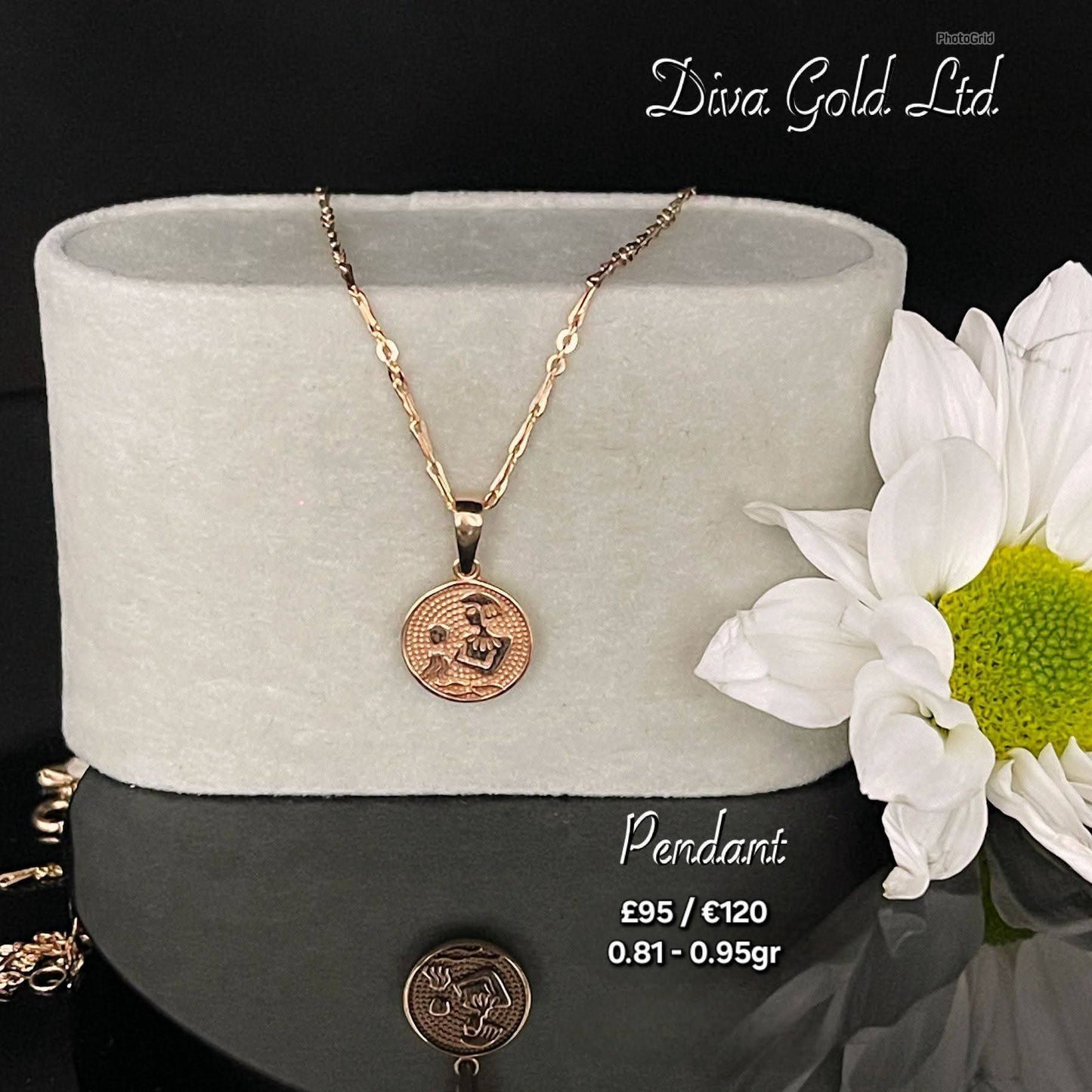Gold 585 Aquarius pendant