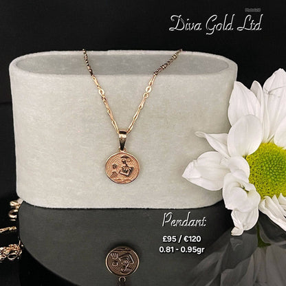 Gold 585 Aquarius pendant