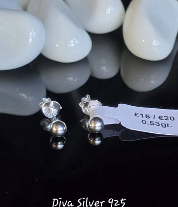Sterling Silver Ball Stud Earrings