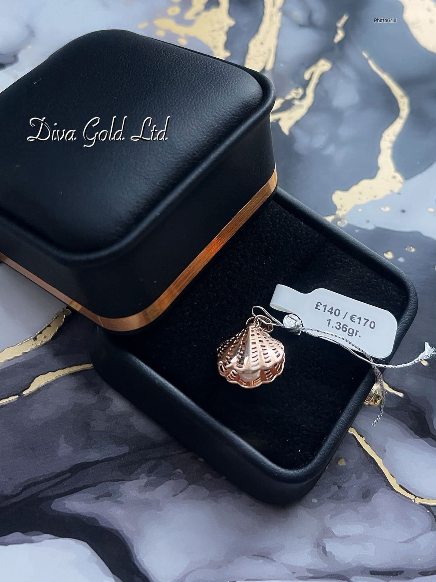 Gold 585 shell pearl Pendant