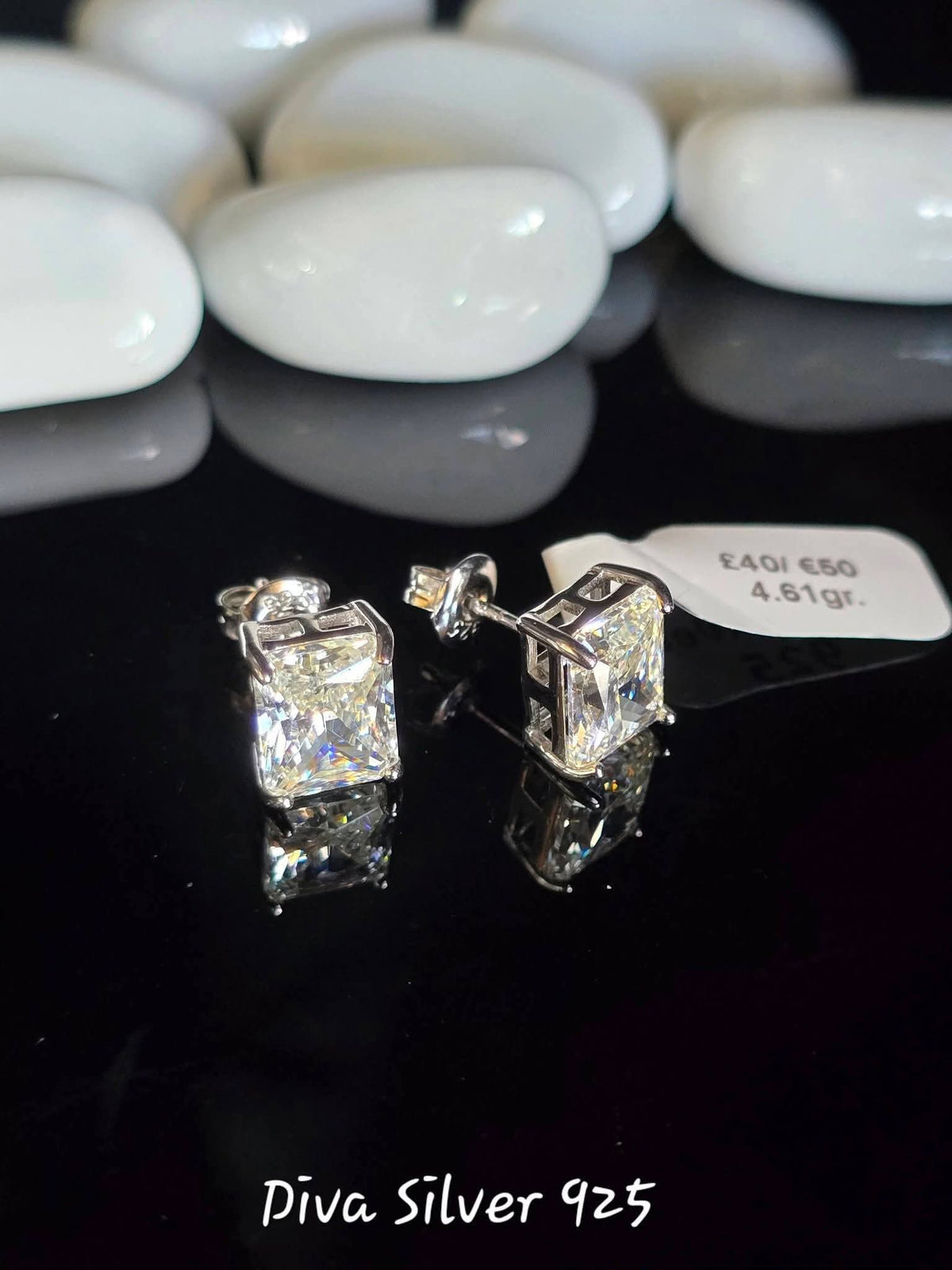 Sterling Silver Solid Women Stud Earrings