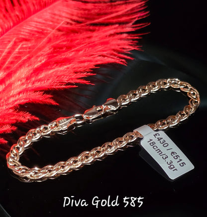 585 Gold 18cm bracelet 3.30gr