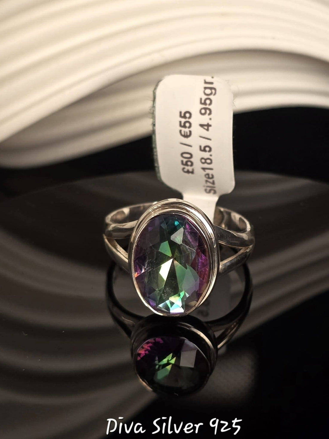 Sterling Silver Oval Cut Ring