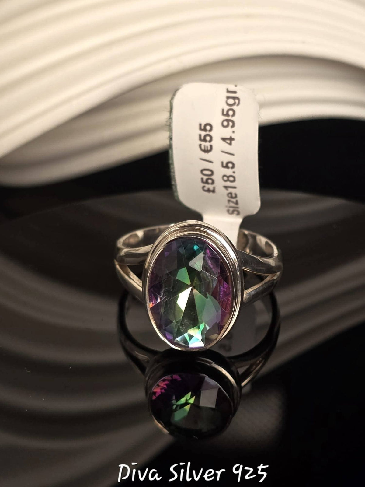 Sterling Silver Oval Cut Ring