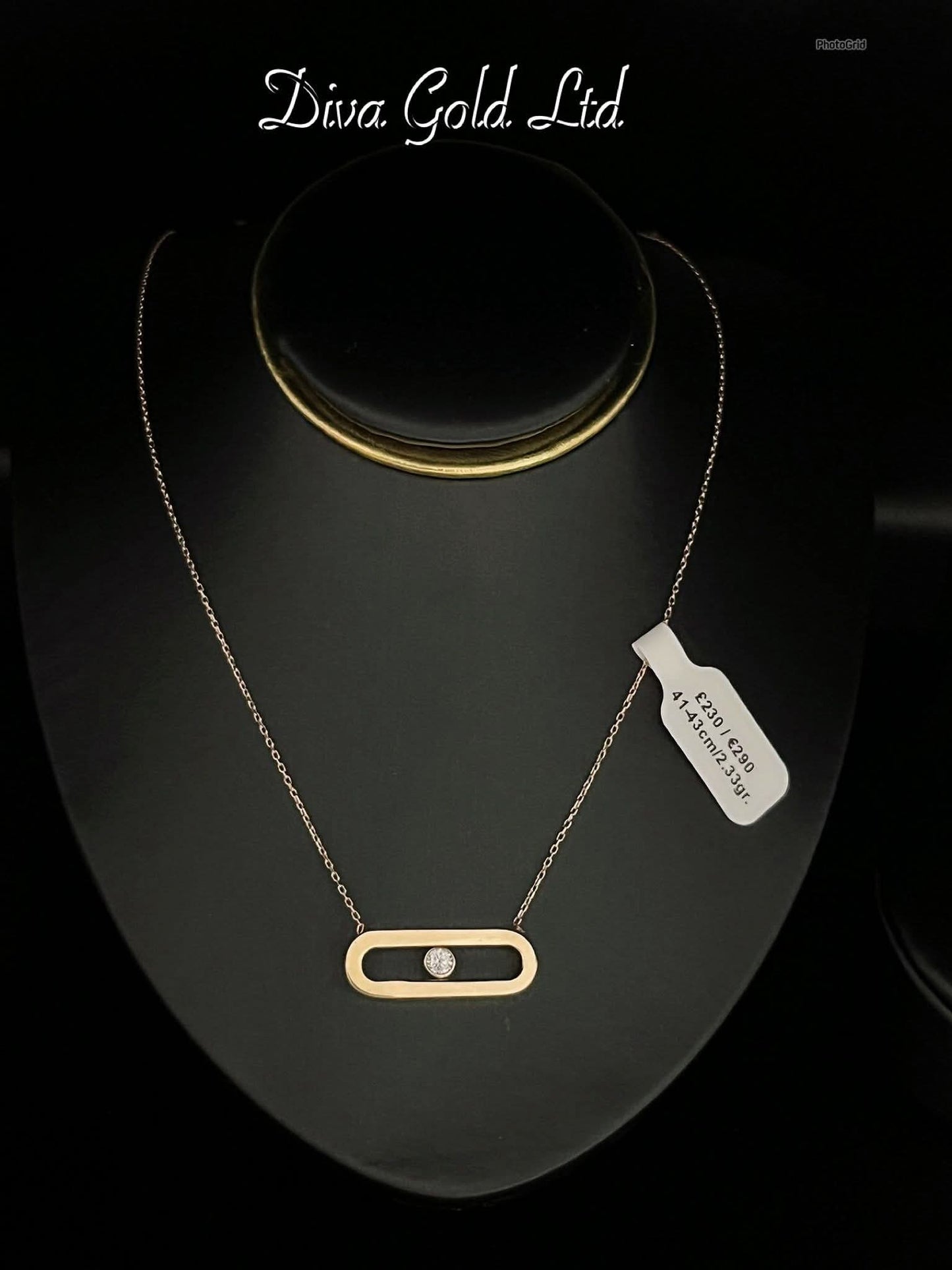 Gold chain with pendant 41-43cm