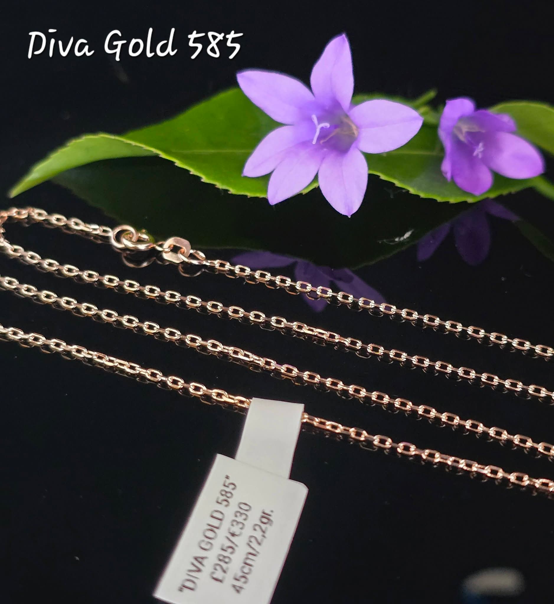 585 Gold chain 45cm. 2.2gr