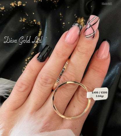 585 Gold hoop earrings. 3.3cm / 3.84gr