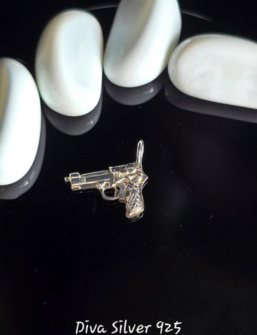 925 Sterling Pistol Pendant