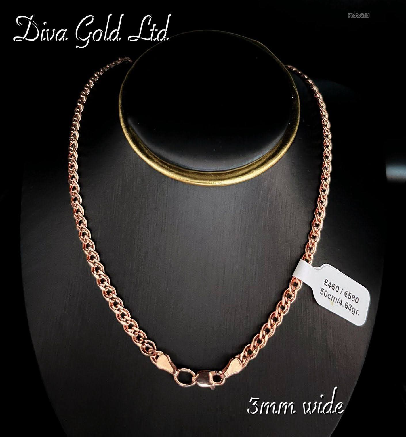 Gold 585 Mona Liza chain 50cm