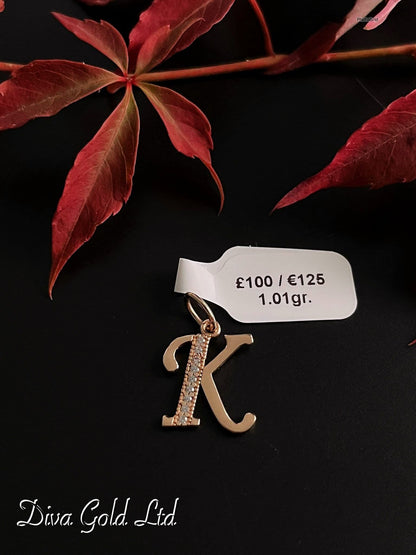 Gold 585 Letter Pendant