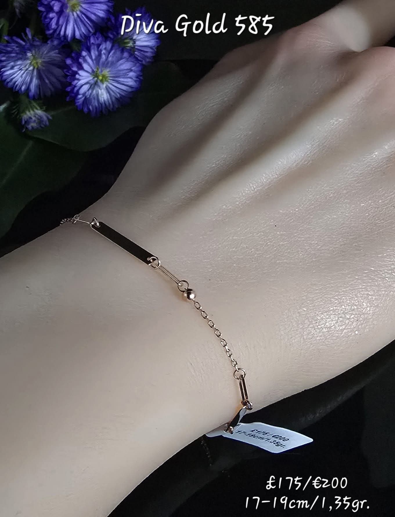 17-19cm Gold bracelet 585