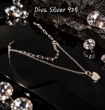 925 Sterling Heart Necklace with Pendant