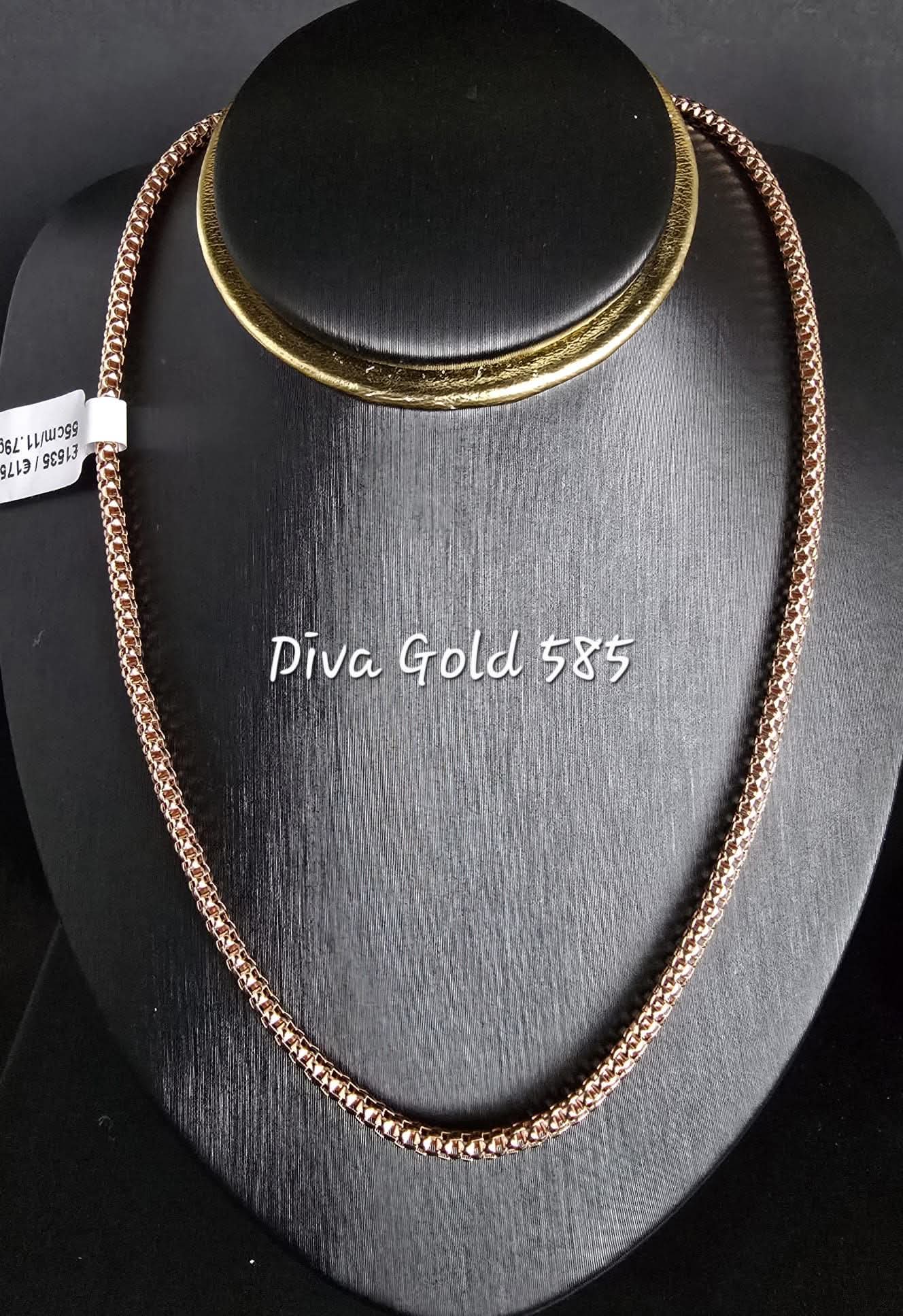 585 Gold chain 55cm. 11.79gr