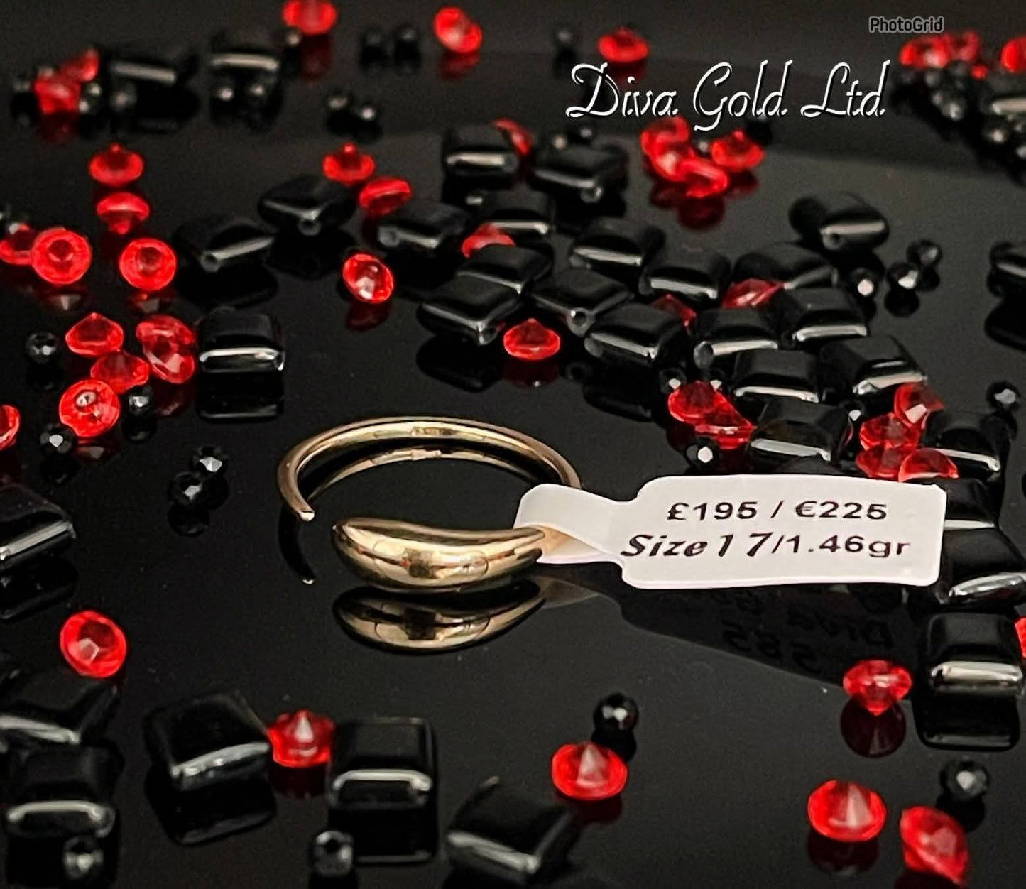 Gold women ring.Size 17