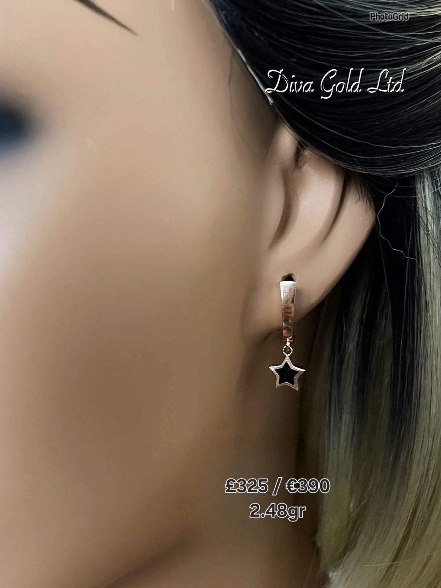585 Gold earrings. 2.48gr
