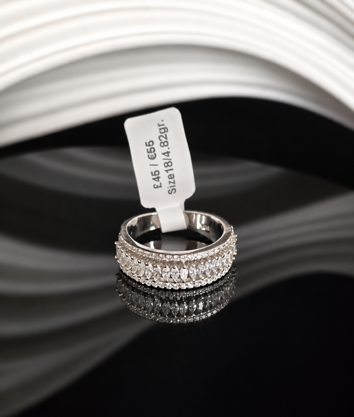 Sterling Silver Solid Zircone Ring