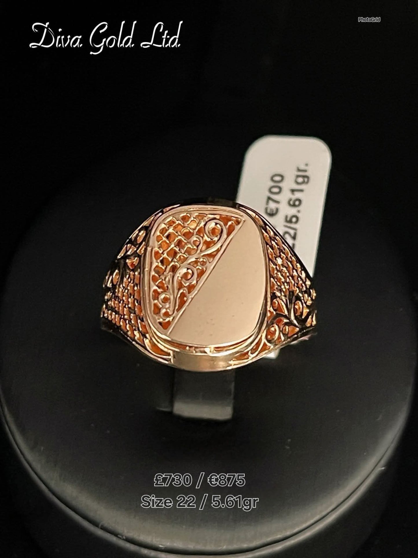 men's gold 585 ring. Size 22