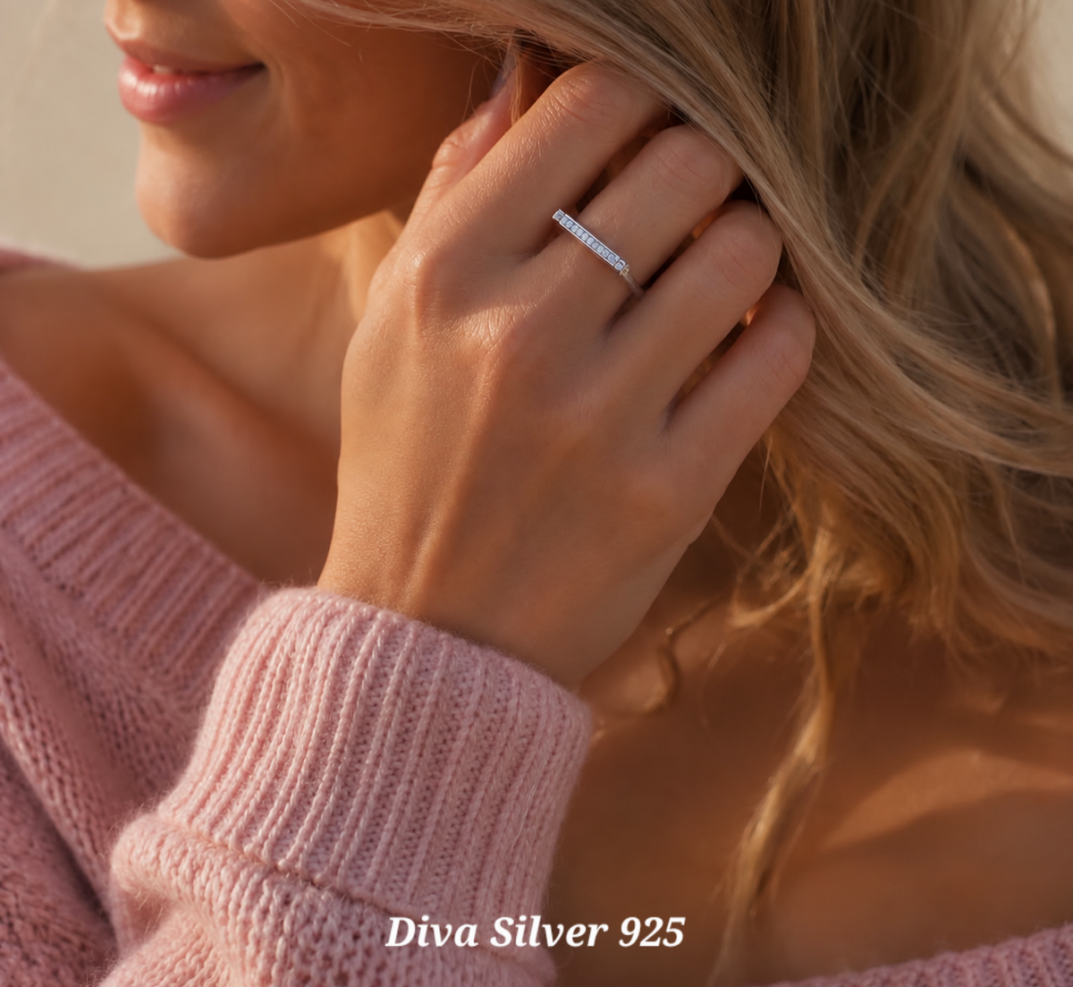 Sterling Silver Twisted Ring With Horizontal Bar