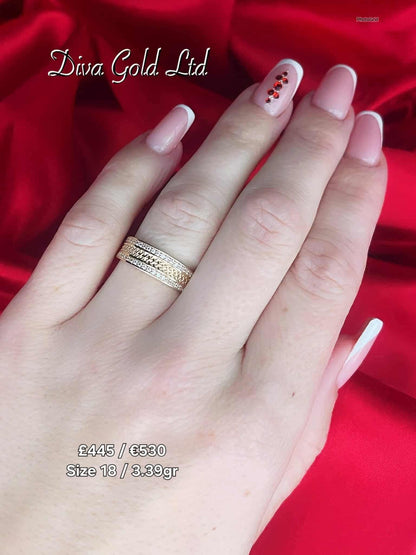 Gold women Ring.Size 18