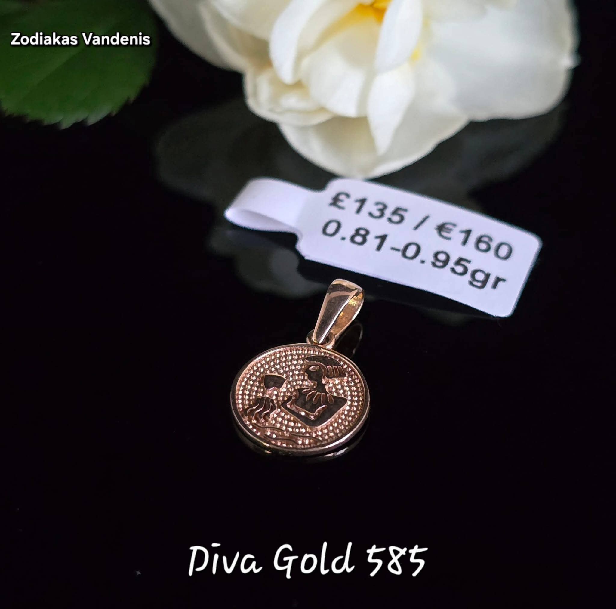 Golden zodiac aquarius. 0.81-0.95gr