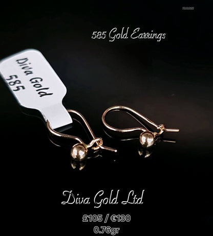 children's gold earrings. 0.76gr