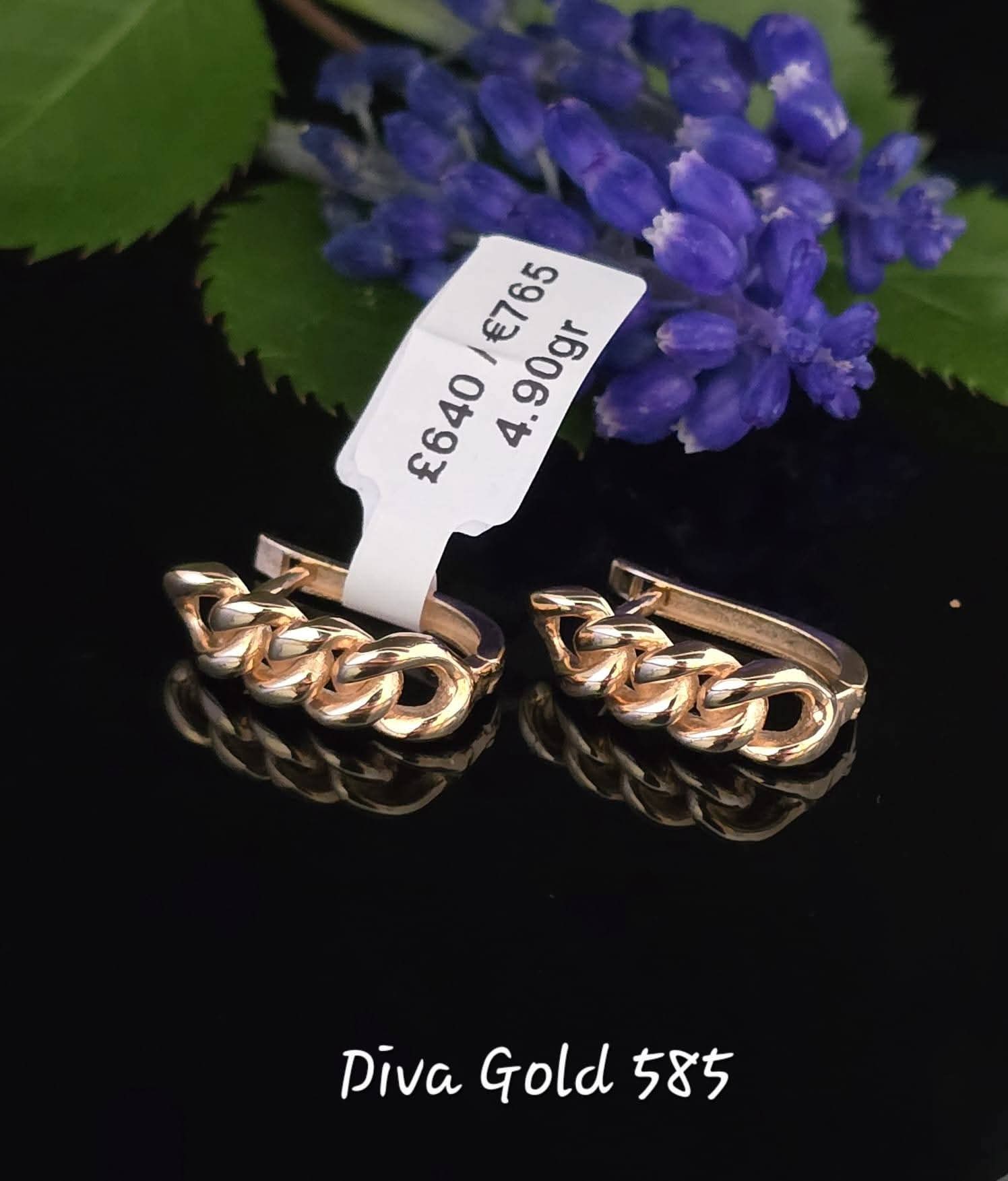 585 Gold earrings. 4.90gr
