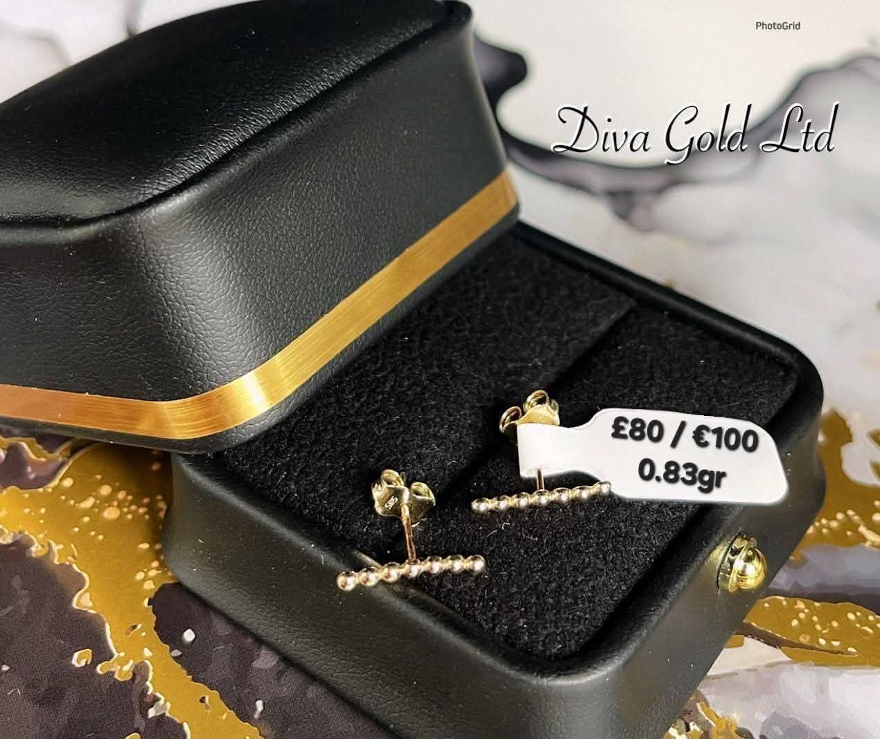 Gold 585 studs earrings