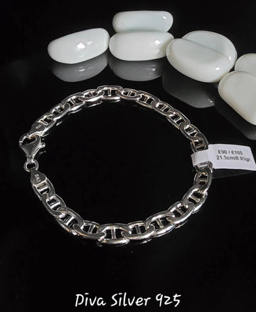 925 Sterling Silver Solid Men's Bracelet