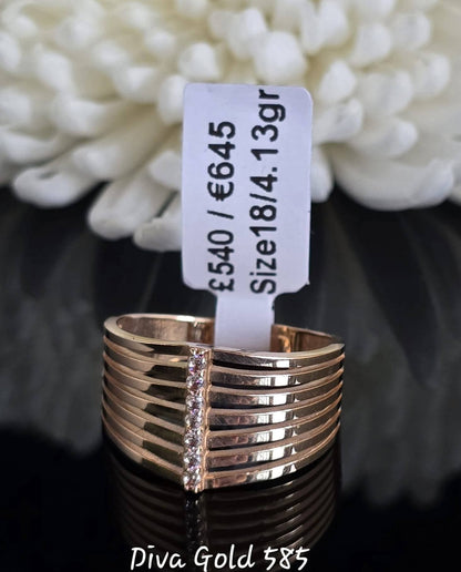 Gold women Ring.Size 18