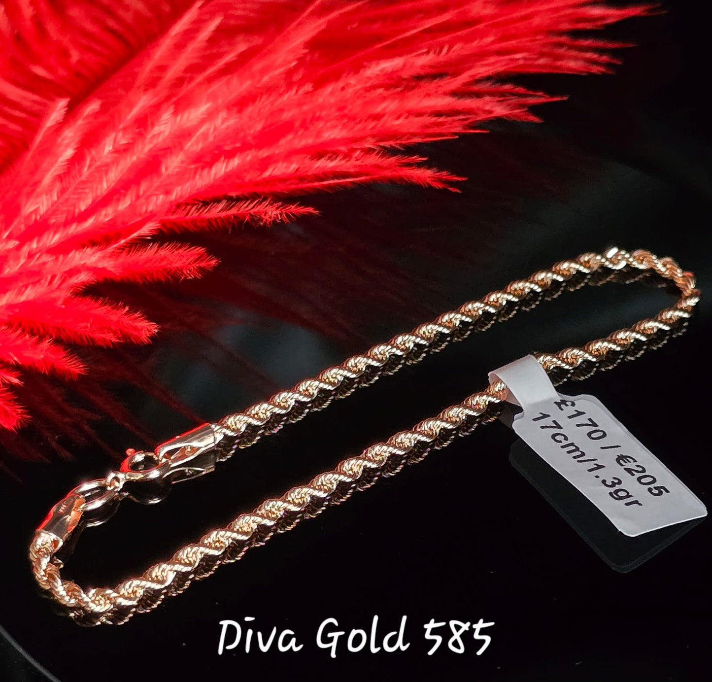 585 Gold 18cm bracelet 1.40gr