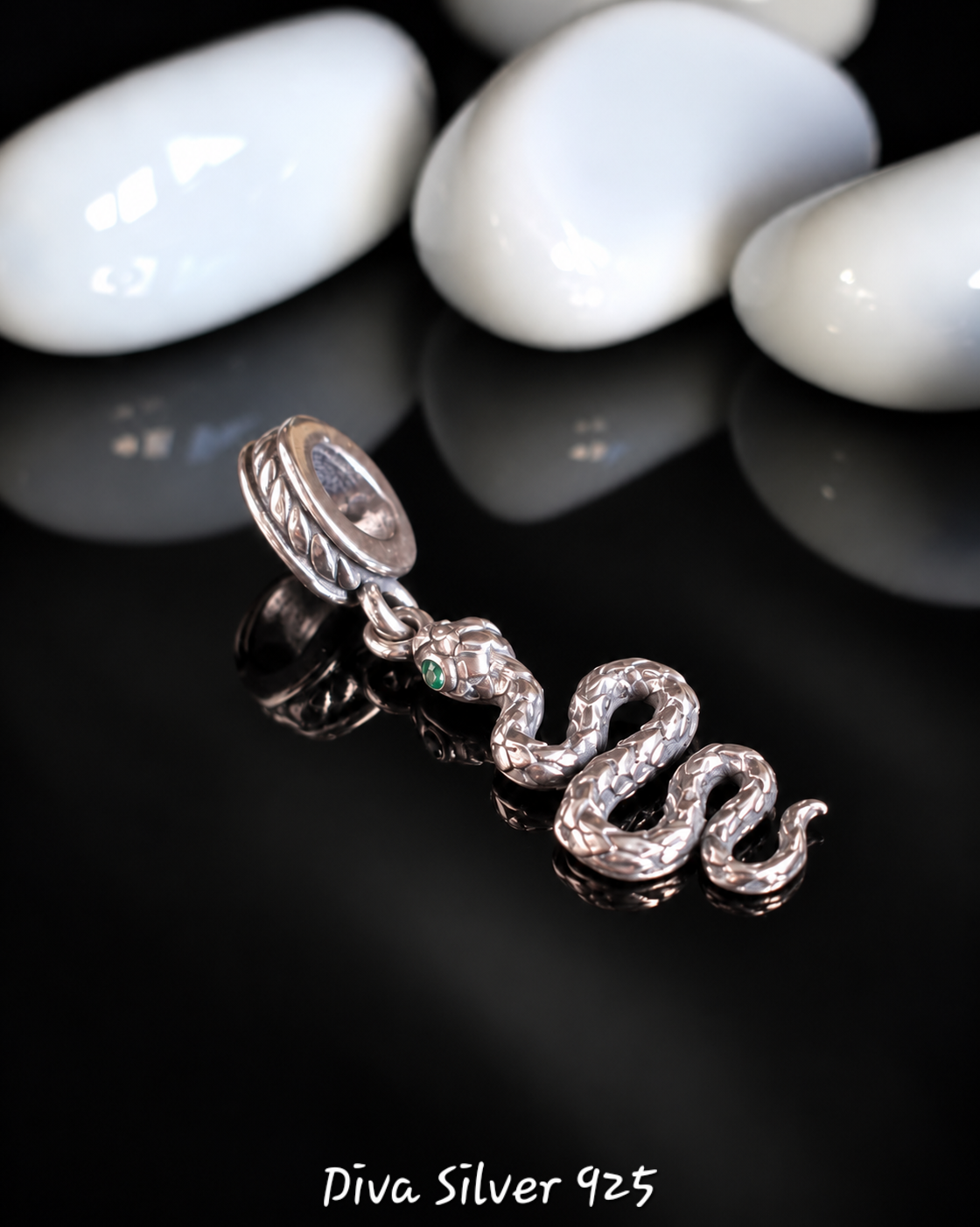 925 Sterling Snake Charm