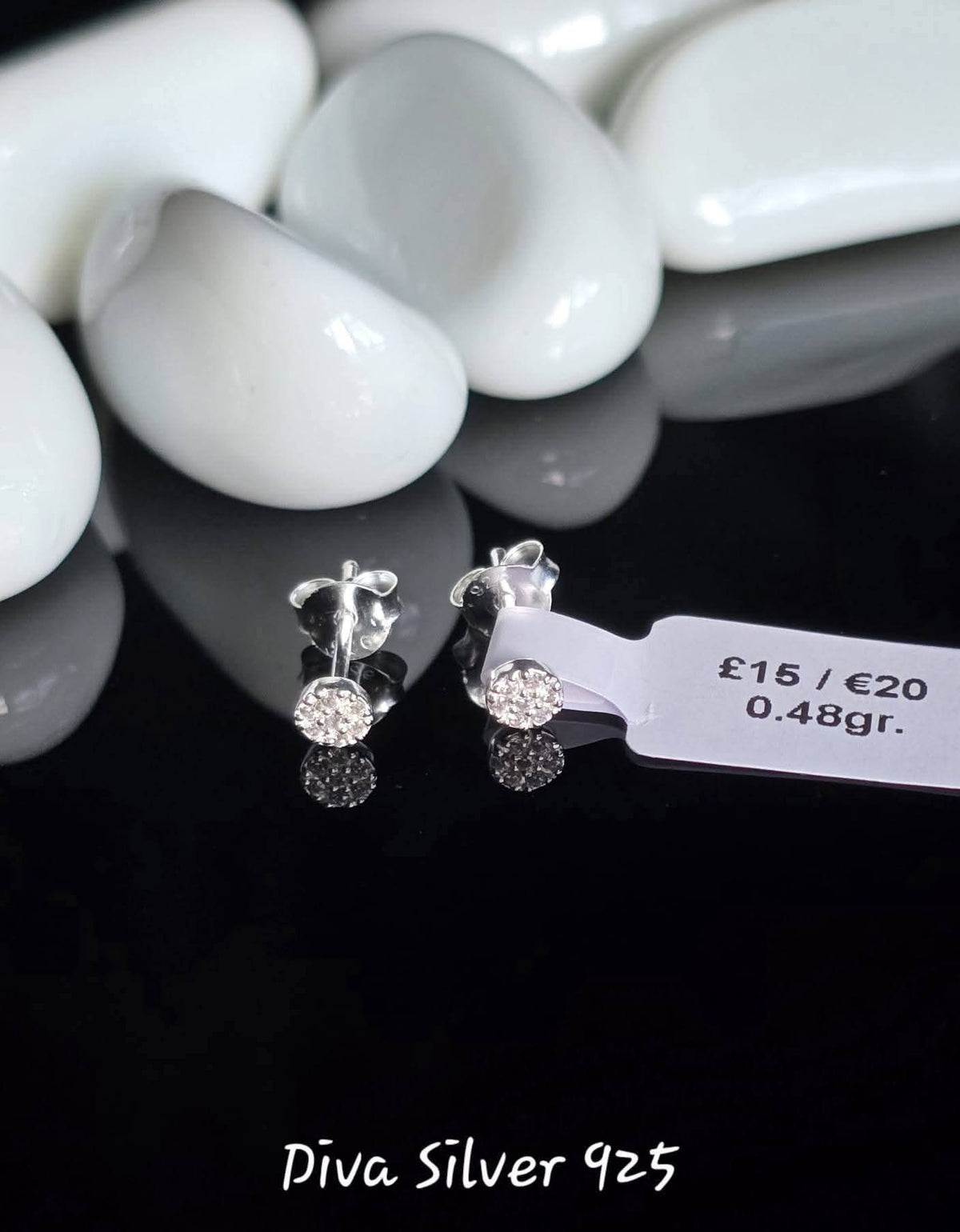 Sterling Silver Beauty Stud Earrings for Kids