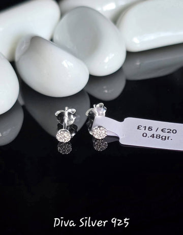 Sterling Silver Beauty Stud Earrings for Kids