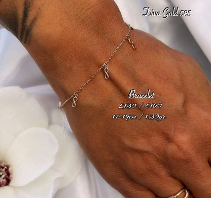 Gold bracelet. 17-19cm