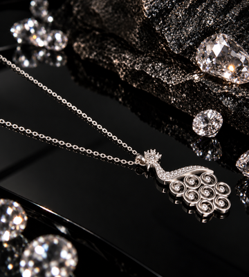 925 Sterling Silver Peacock Necklace with Pendant