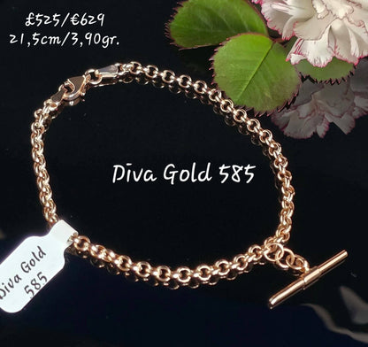 21.5cm Gold bracelet 585
