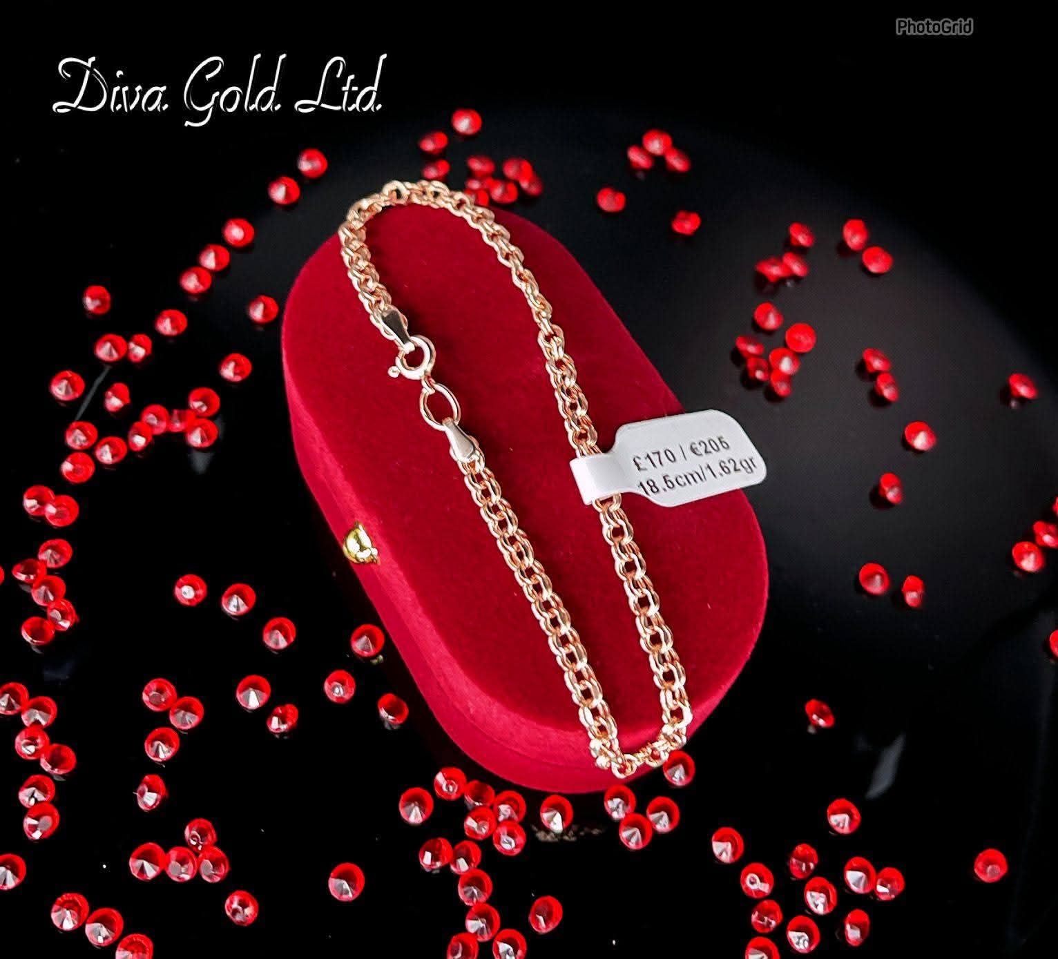 Gold bracelet. 18.5cm