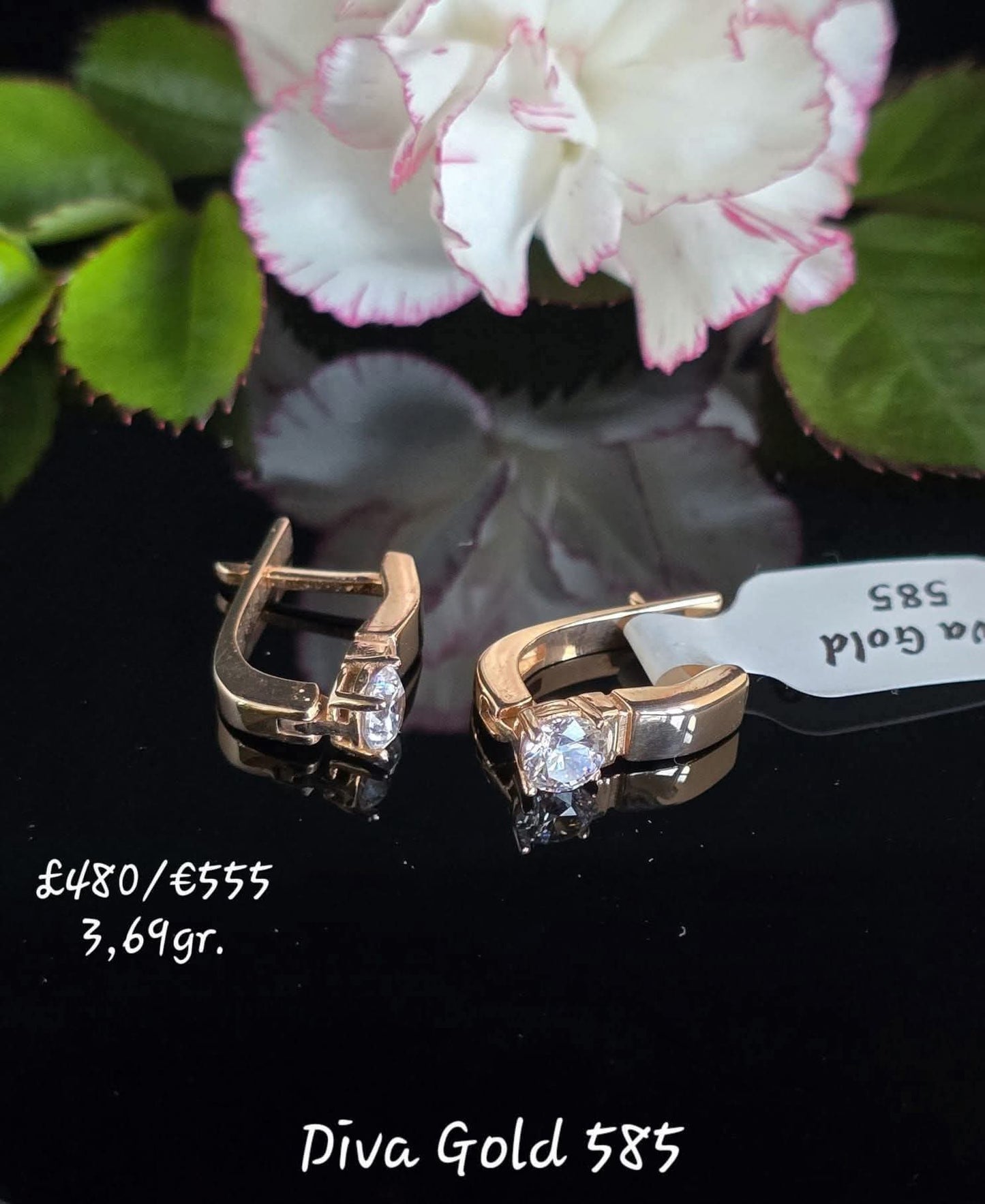 585 Gold earrings. 3.69gr