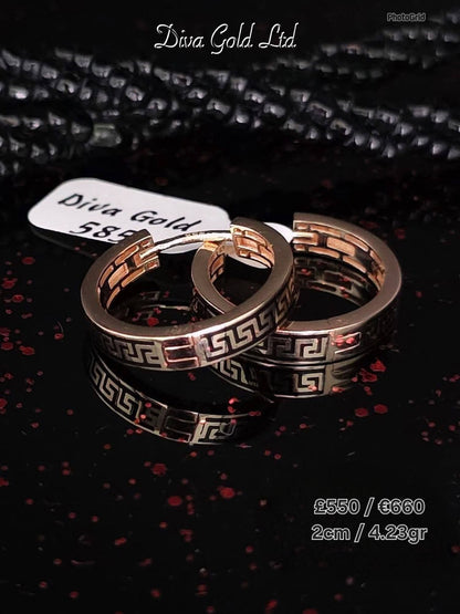 585 Gold Hoop earrings.     2cm / 4.23gr
