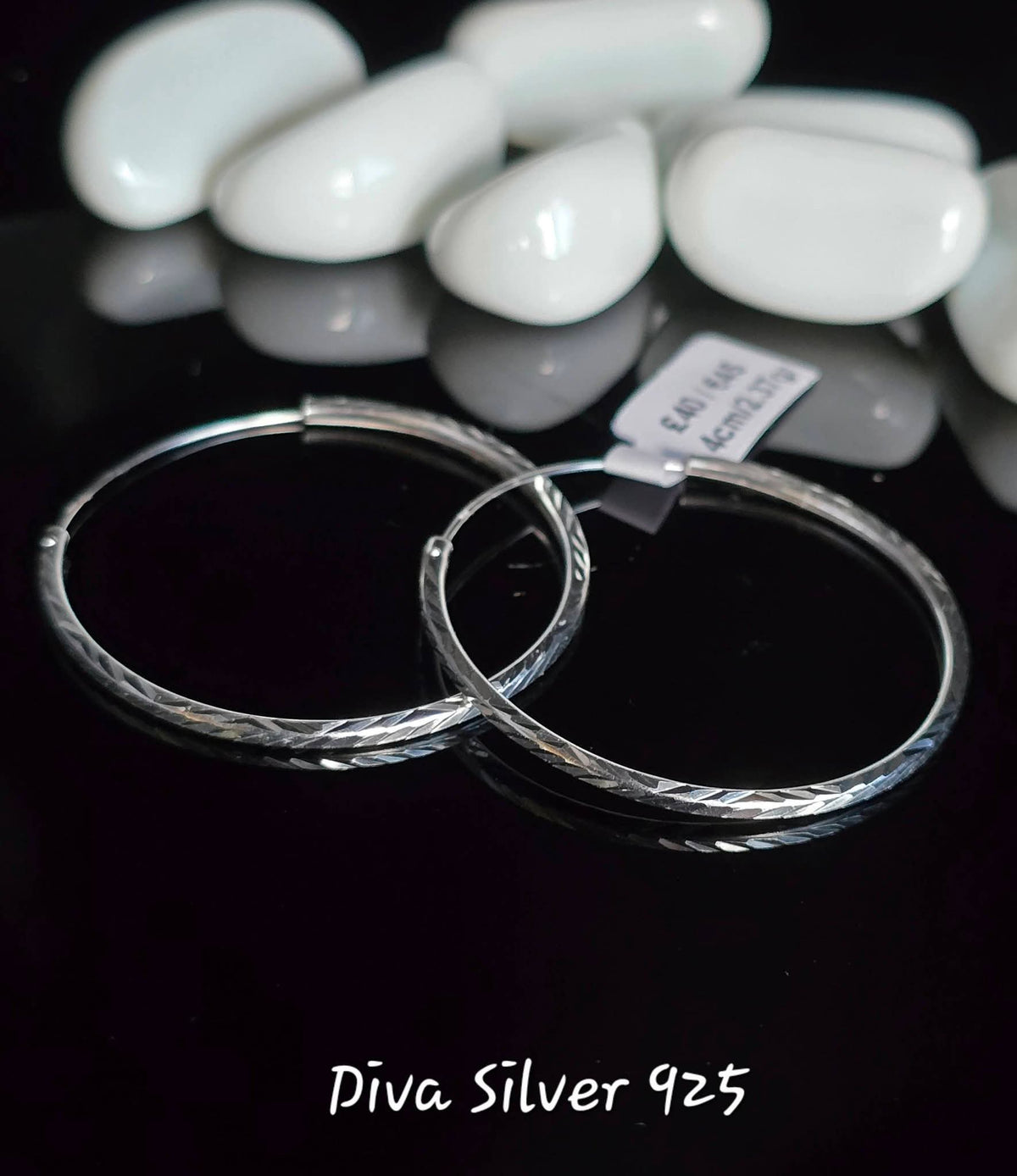 Sterling Silver Hoop Women Earrings
