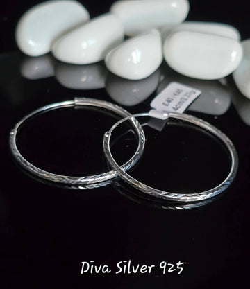 Sterling Silver Hoop Women Earrings