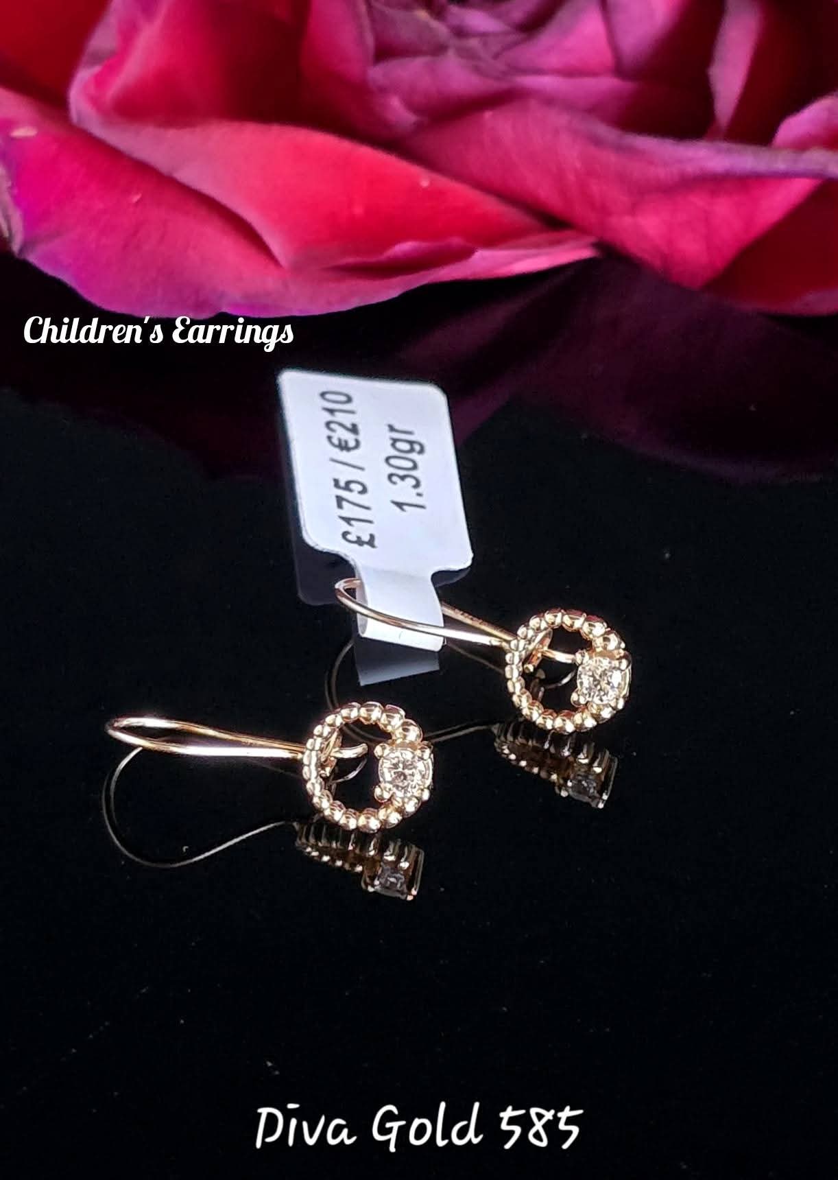 children's gold earrings 1.30gr