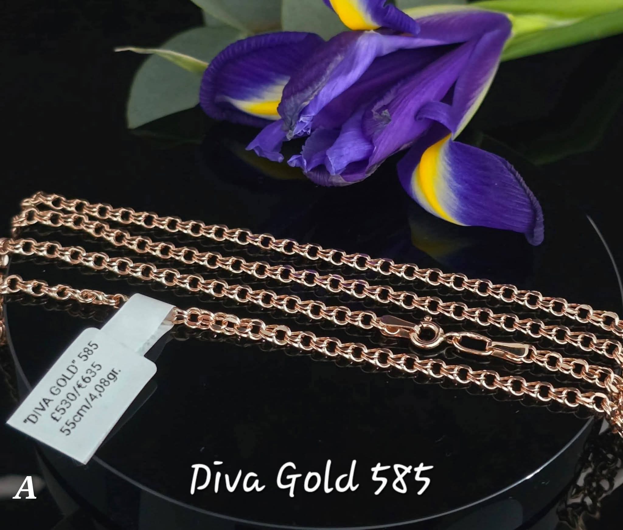 585 Gold chain 55cm. 4.08gr
