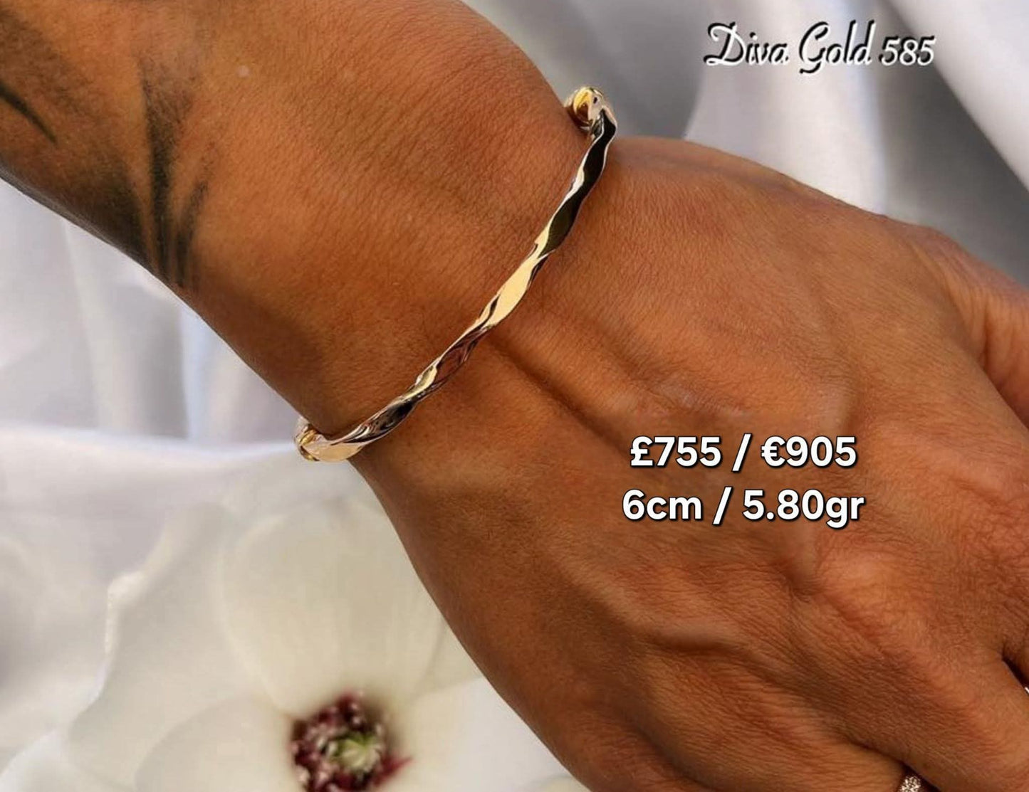 6cm Gold bracelet 585