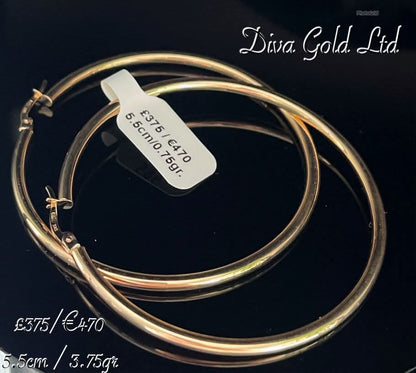 Gold 585 hoop earrings