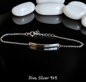 925 Sterling Engravable Bar Bracelet For Women