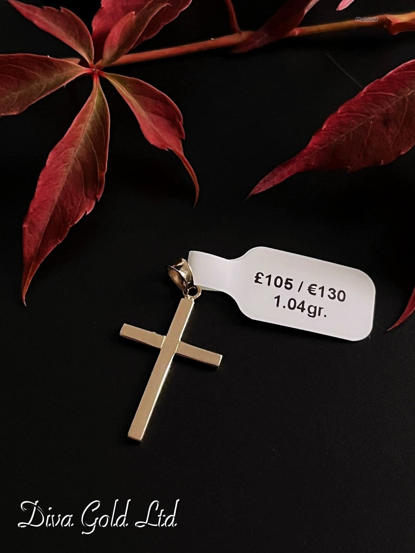 Gold 585 cross pendant