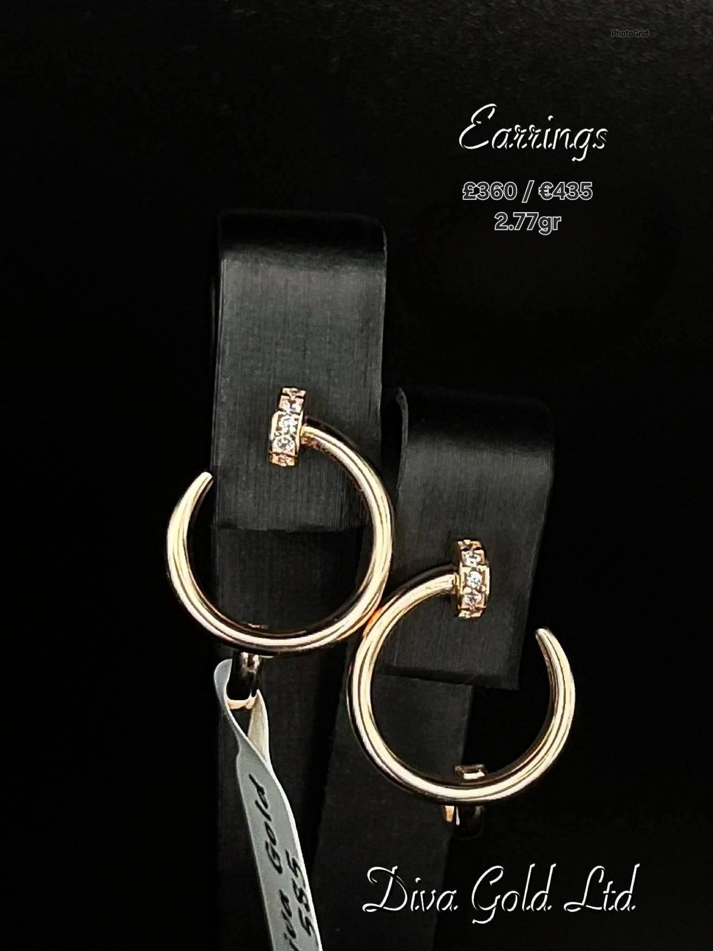 585 Gold earrings. 2.77gr